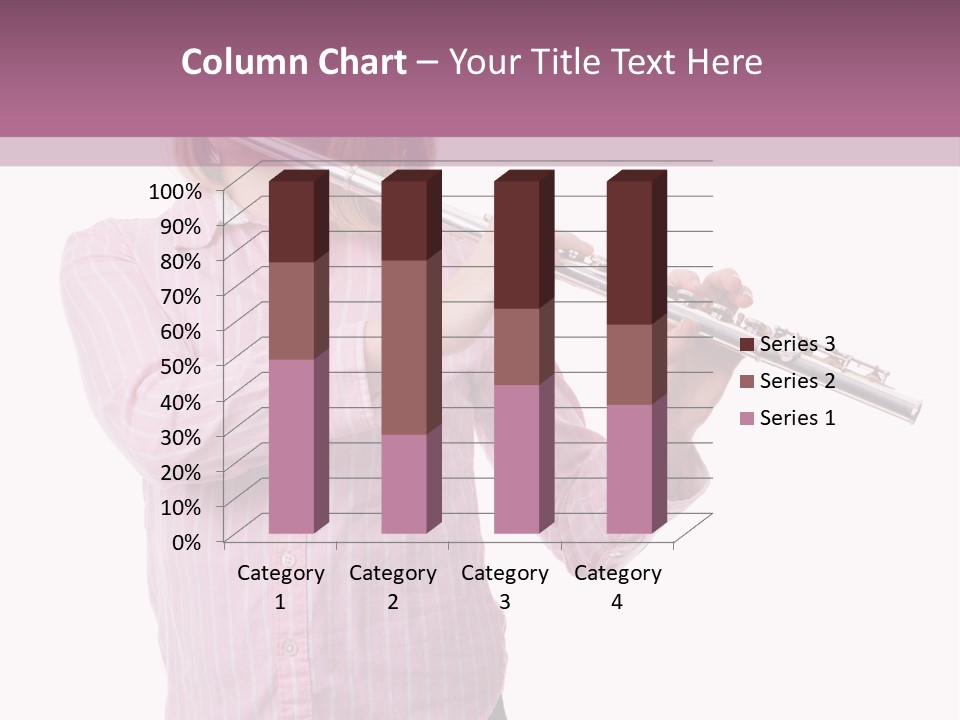 A Girl Playing A Flute Powerpoint Template PowerPoint Template