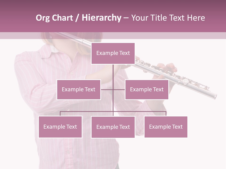 A Girl Playing A Flute Powerpoint Template PowerPoint Template