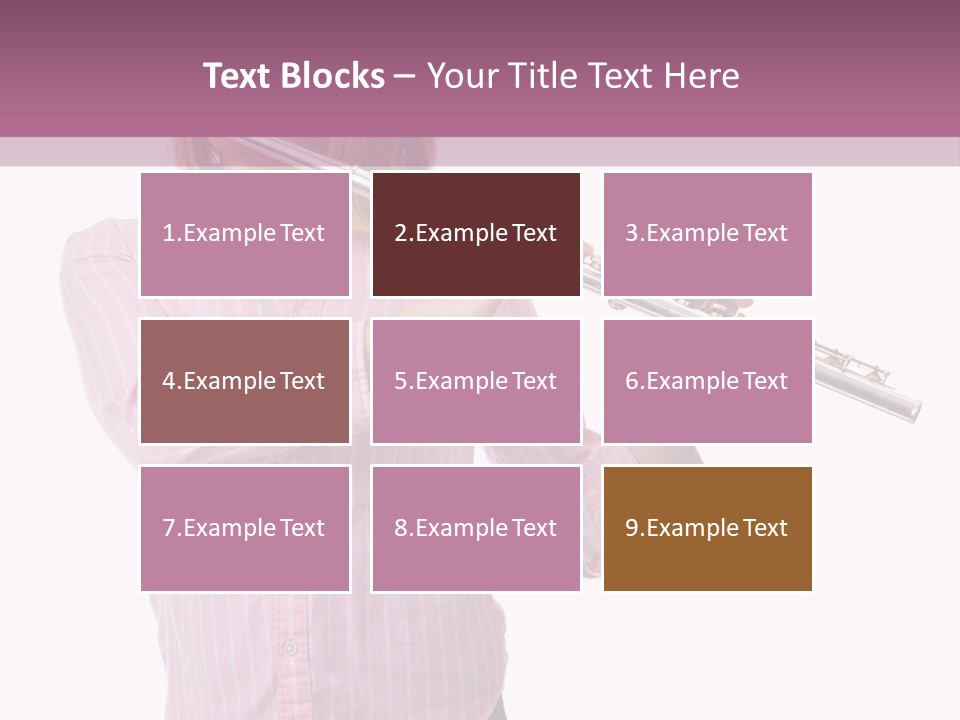 A Girl Playing A Flute Powerpoint Template PowerPoint Template