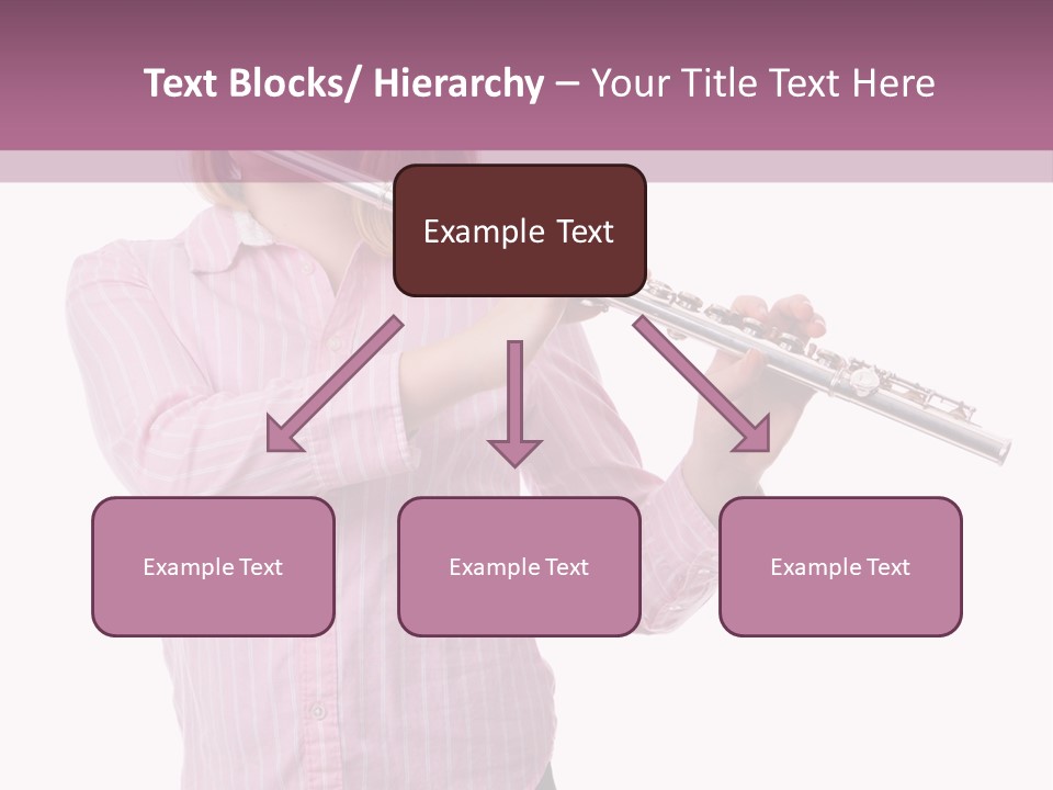 A Girl Playing A Flute Powerpoint Template PowerPoint Template