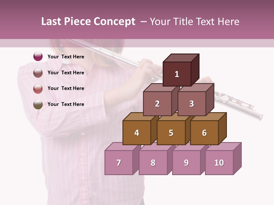 A Girl Playing A Flute Powerpoint Template PowerPoint Template
