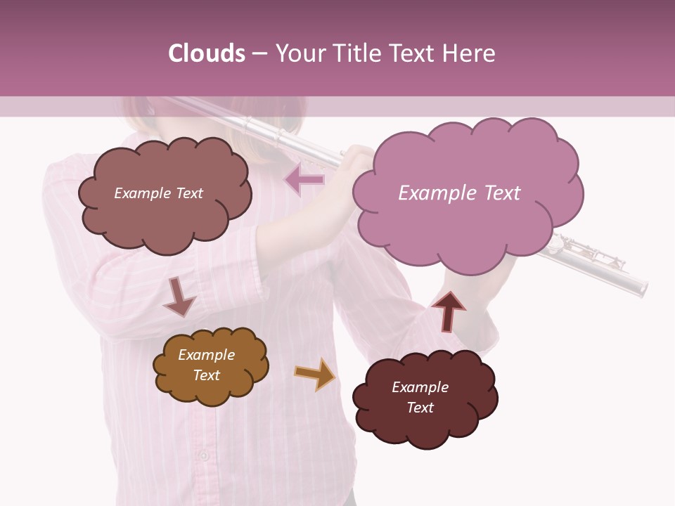 A Girl Playing A Flute Powerpoint Template PowerPoint Template