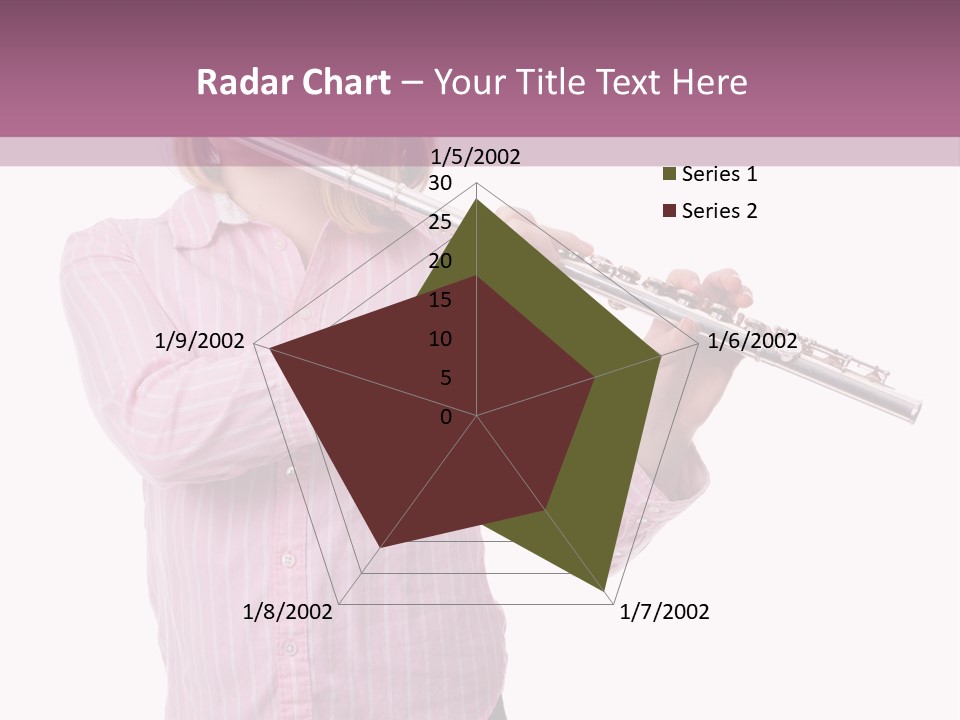 A Girl Playing A Flute Powerpoint Template PowerPoint Template