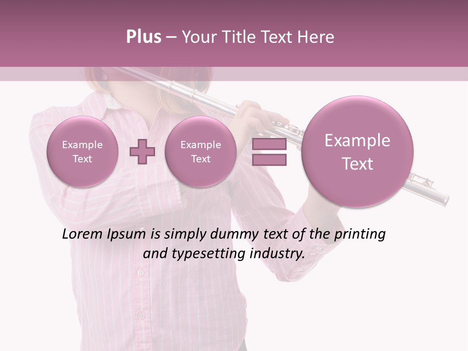A Girl Playing A Flute Powerpoint Template PowerPoint Template