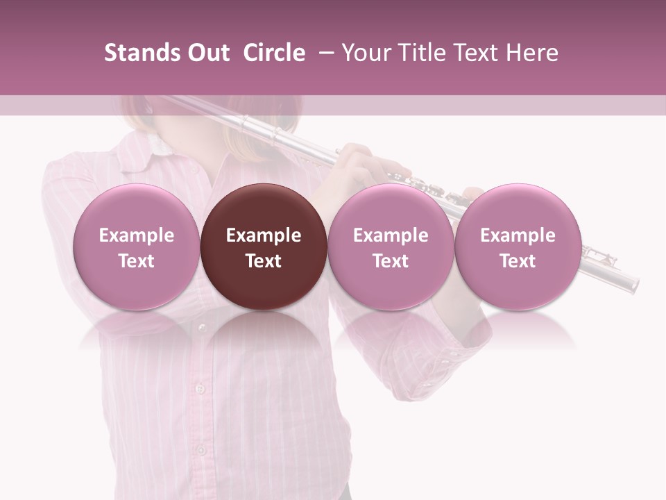 A Girl Playing A Flute Powerpoint Template PowerPoint Template
