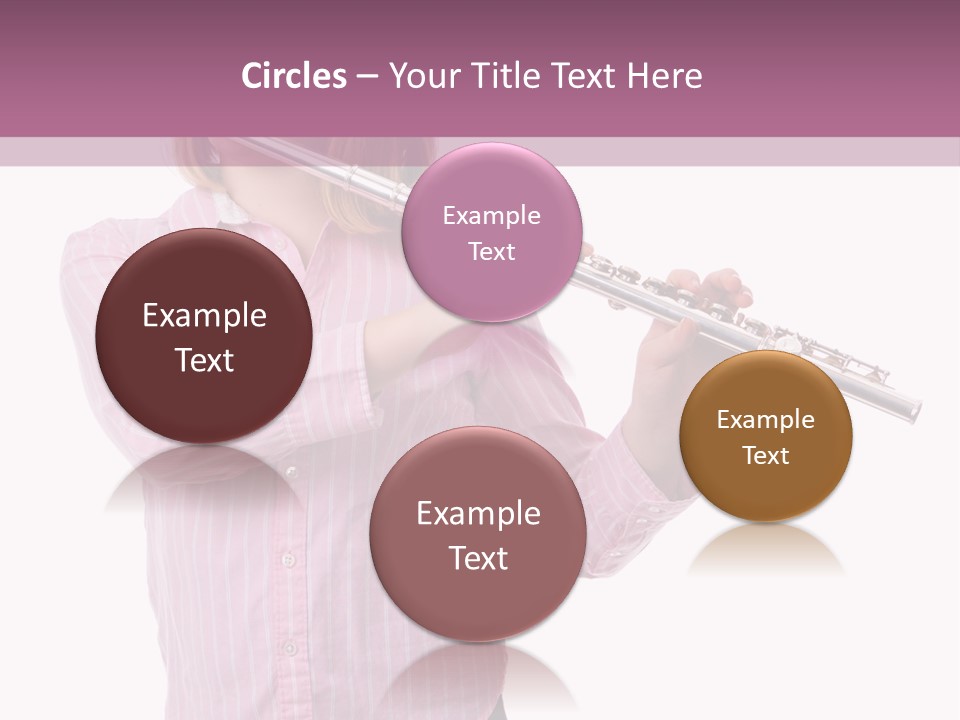 A Girl Playing A Flute Powerpoint Template PowerPoint Template
