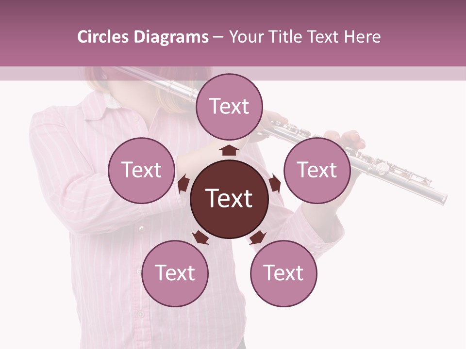 A Girl Playing A Flute Powerpoint Template PowerPoint Template