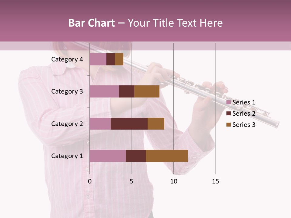 A Girl Playing A Flute Powerpoint Template PowerPoint Template