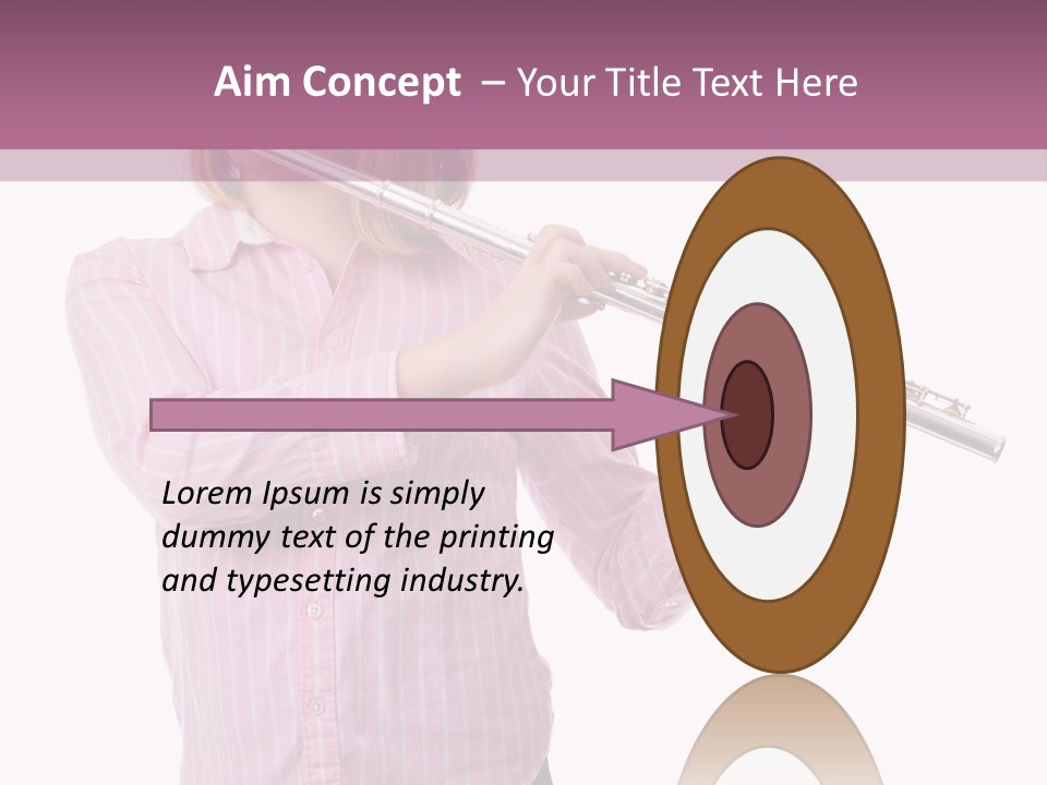 A Girl Playing A Flute Powerpoint Template PowerPoint Template