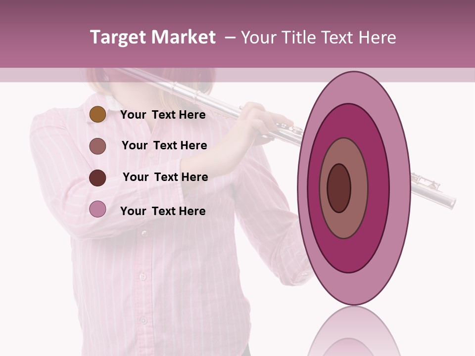 A Girl Playing A Flute Powerpoint Template PowerPoint Template