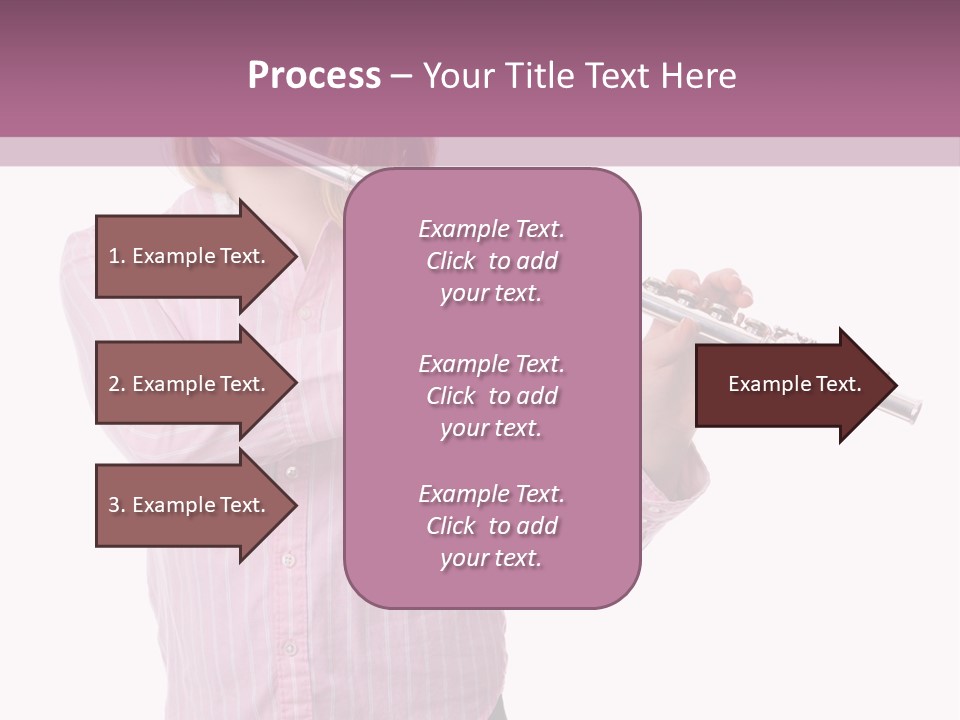 A Girl Playing A Flute Powerpoint Template PowerPoint Template