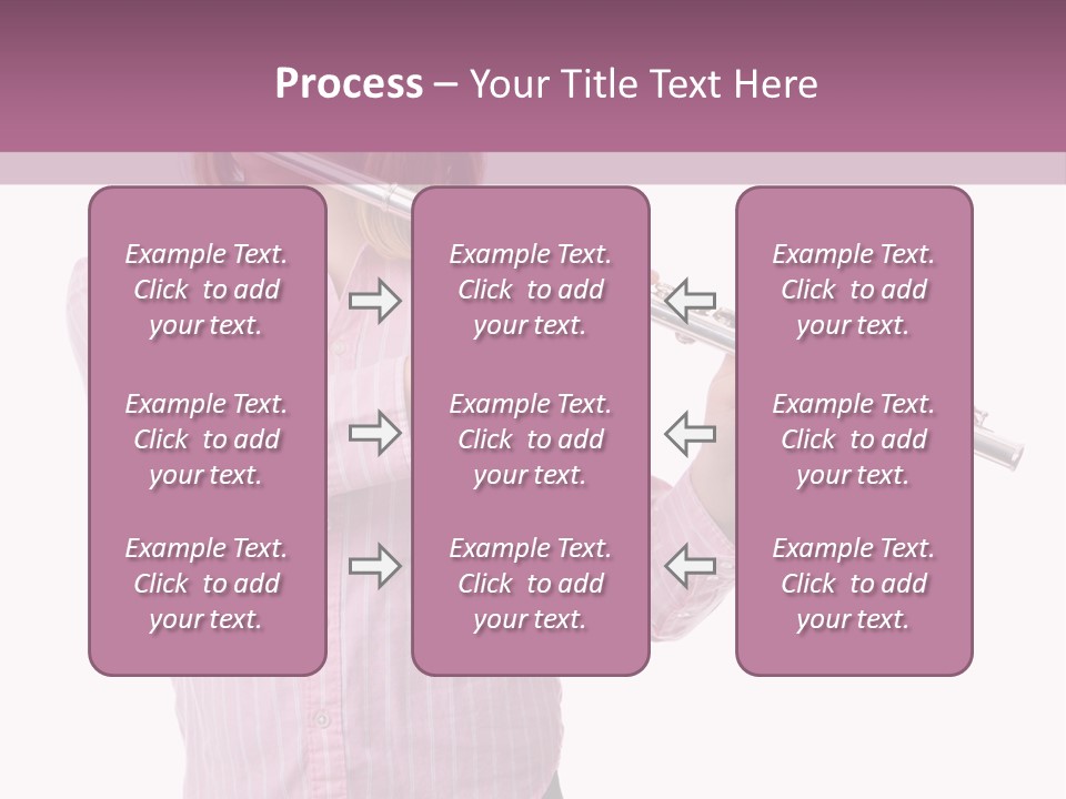 A Girl Playing A Flute Powerpoint Template PowerPoint Template