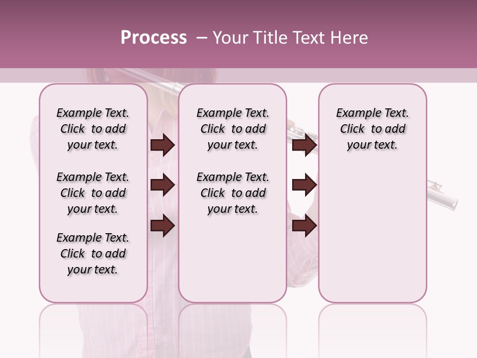 A Girl Playing A Flute Powerpoint Template PowerPoint Template