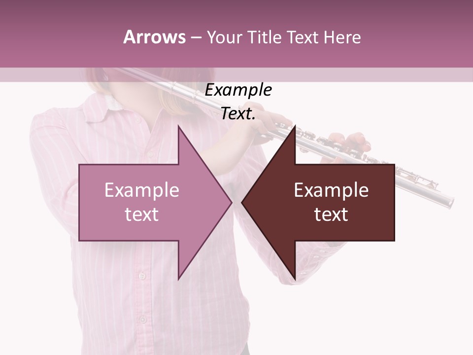 A Girl Playing A Flute Powerpoint Template PowerPoint Template