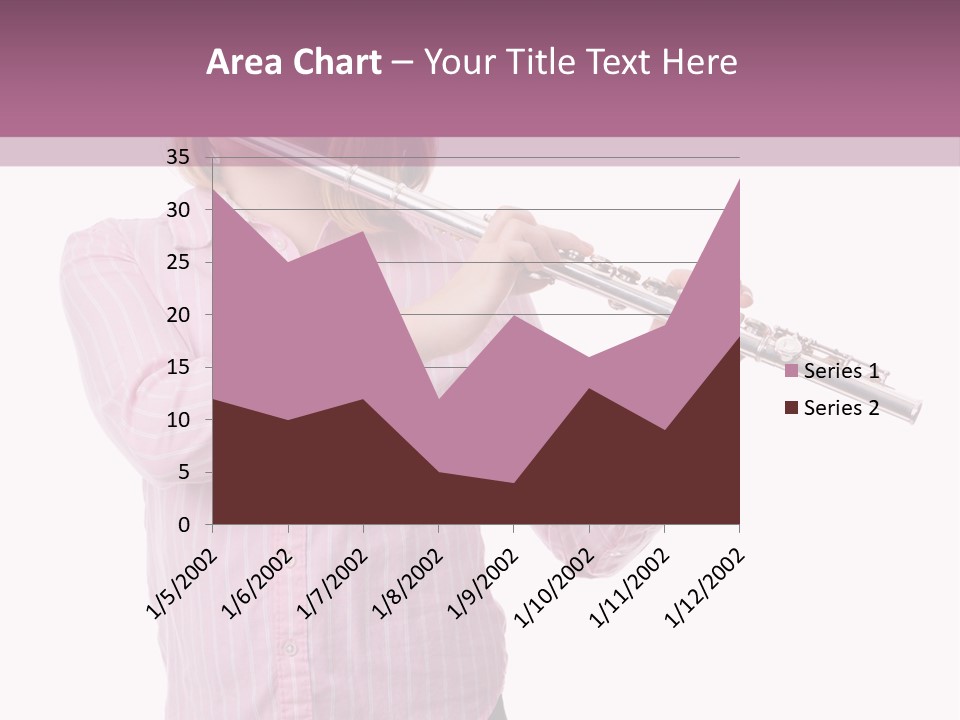 A Girl Playing A Flute Powerpoint Template PowerPoint Template
