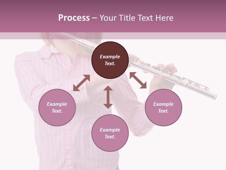 A Girl Playing A Flute Powerpoint Template PowerPoint Template