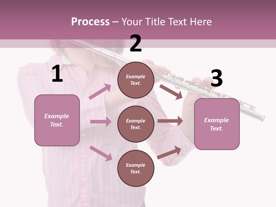 A Girl Playing A Flute Powerpoint Template PowerPoint Template