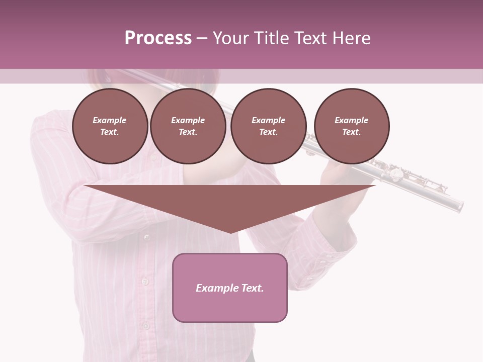 A Girl Playing A Flute Powerpoint Template PowerPoint Template