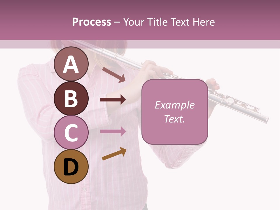 A Girl Playing A Flute Powerpoint Template PowerPoint Template