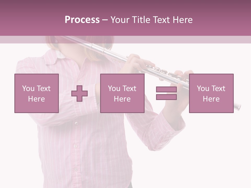 A Girl Playing A Flute Powerpoint Template PowerPoint Template