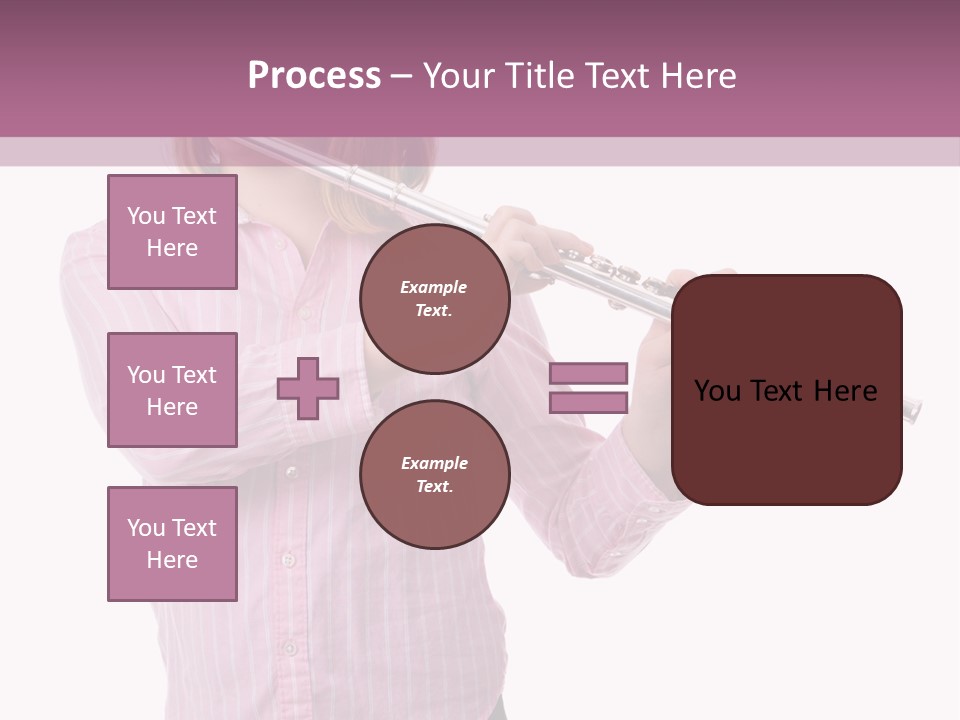 A Girl Playing A Flute Powerpoint Template PowerPoint Template