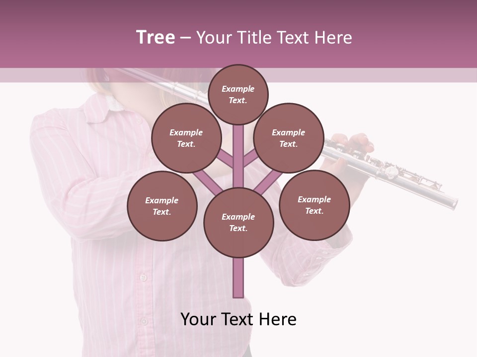 A Girl Playing A Flute Powerpoint Template PowerPoint Template