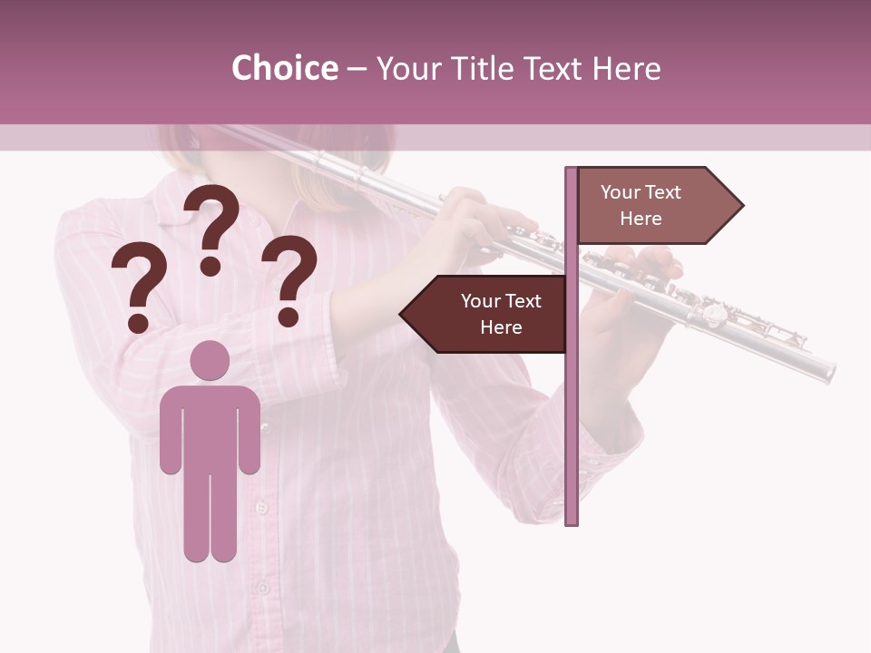 A Girl Playing A Flute Powerpoint Template PowerPoint Template