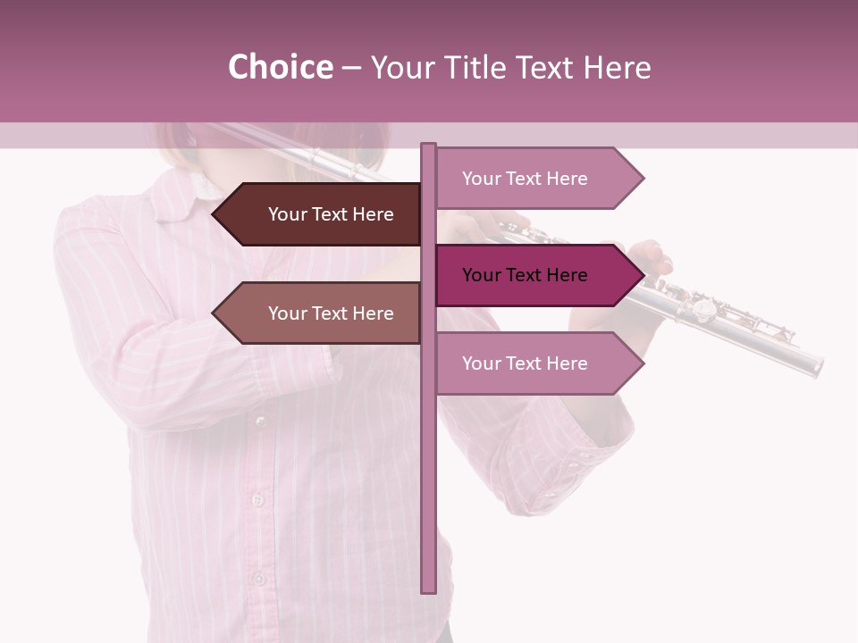 A Girl Playing A Flute Powerpoint Template PowerPoint Template