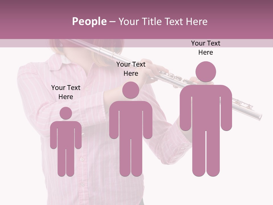 A Girl Playing A Flute Powerpoint Template PowerPoint Template