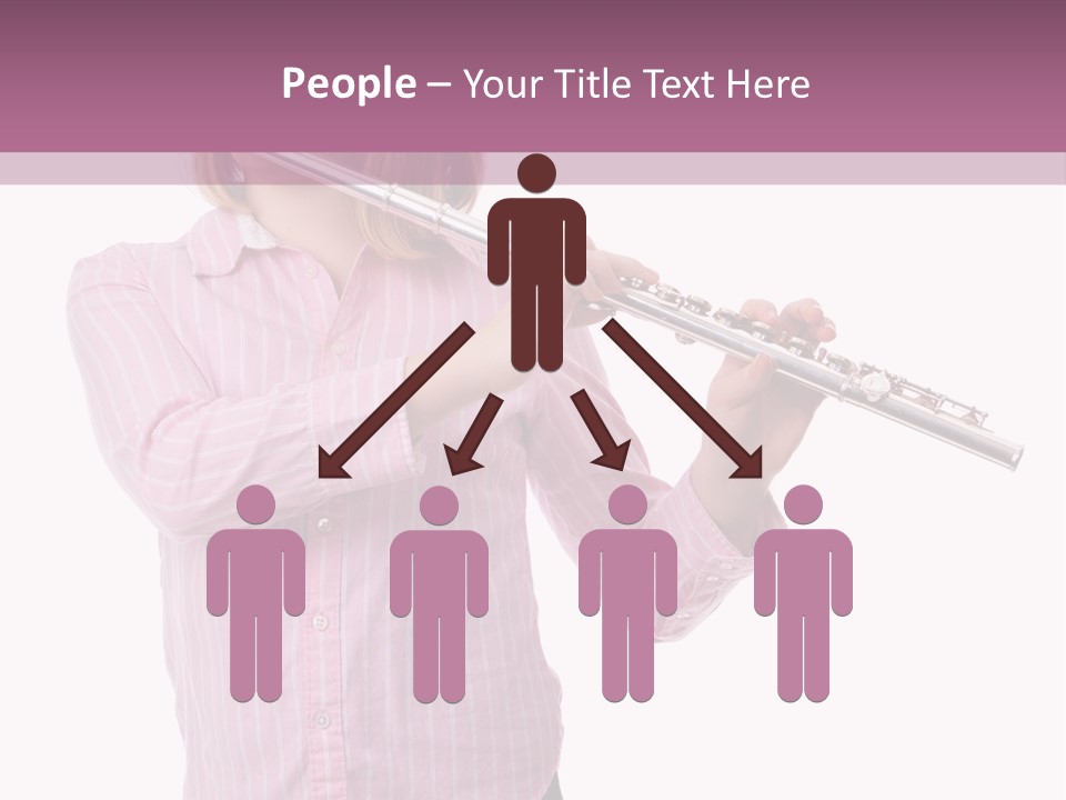 A Girl Playing A Flute Powerpoint Template PowerPoint Template