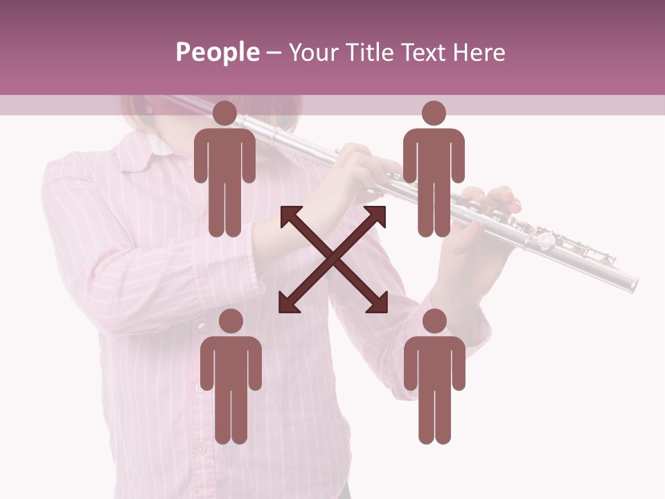 A Girl Playing A Flute Powerpoint Template PowerPoint Template