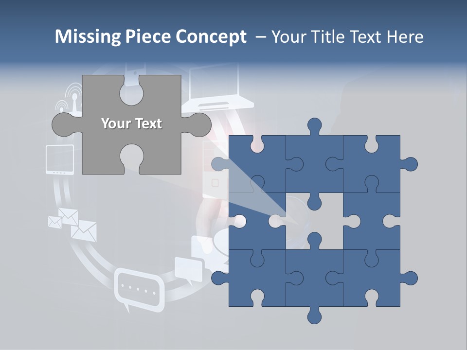 Button Innovation Screen PowerPoint Template