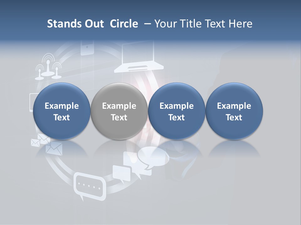 Button Innovation Screen PowerPoint Template