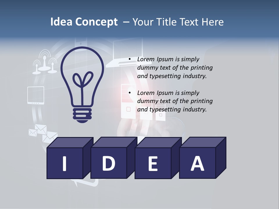 Button Innovation Screen PowerPoint Template