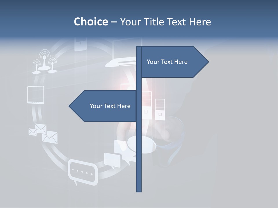 Button Innovation Screen PowerPoint Template
