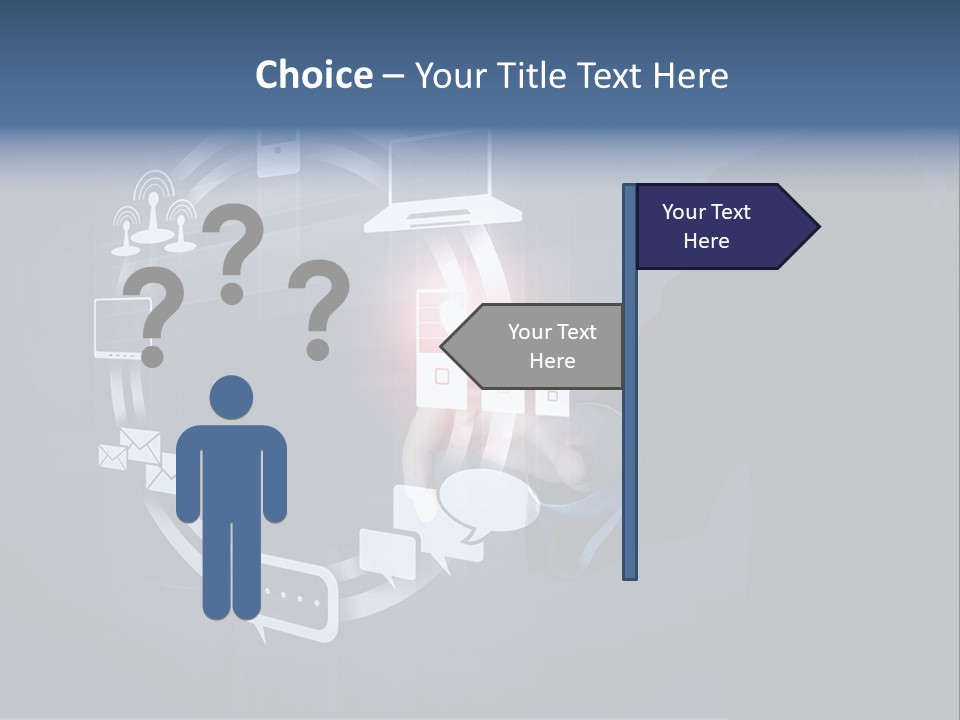 Button Innovation Screen PowerPoint Template