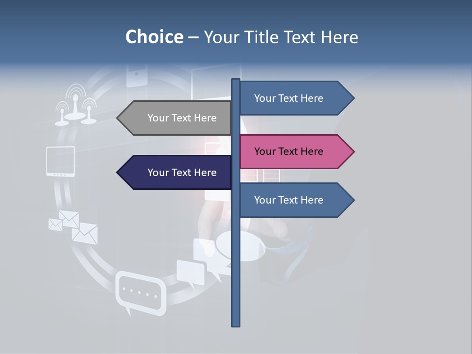 Button Innovation Screen PowerPoint Template