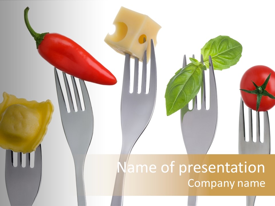 Fork Protein Carbohydrates PowerPoint Template