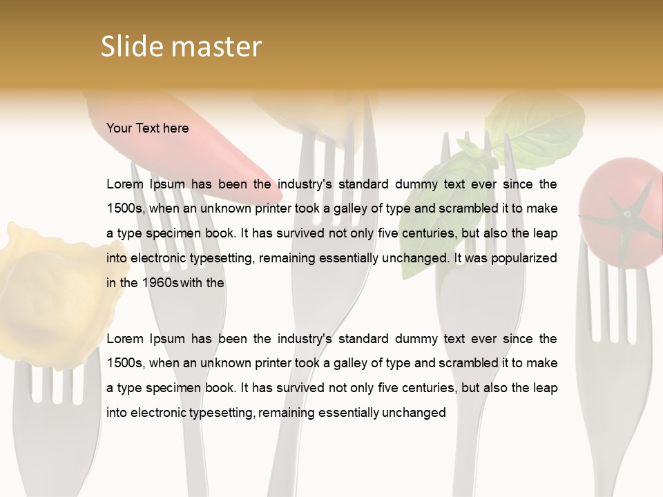 Fork Protein Carbohydrates PowerPoint Template