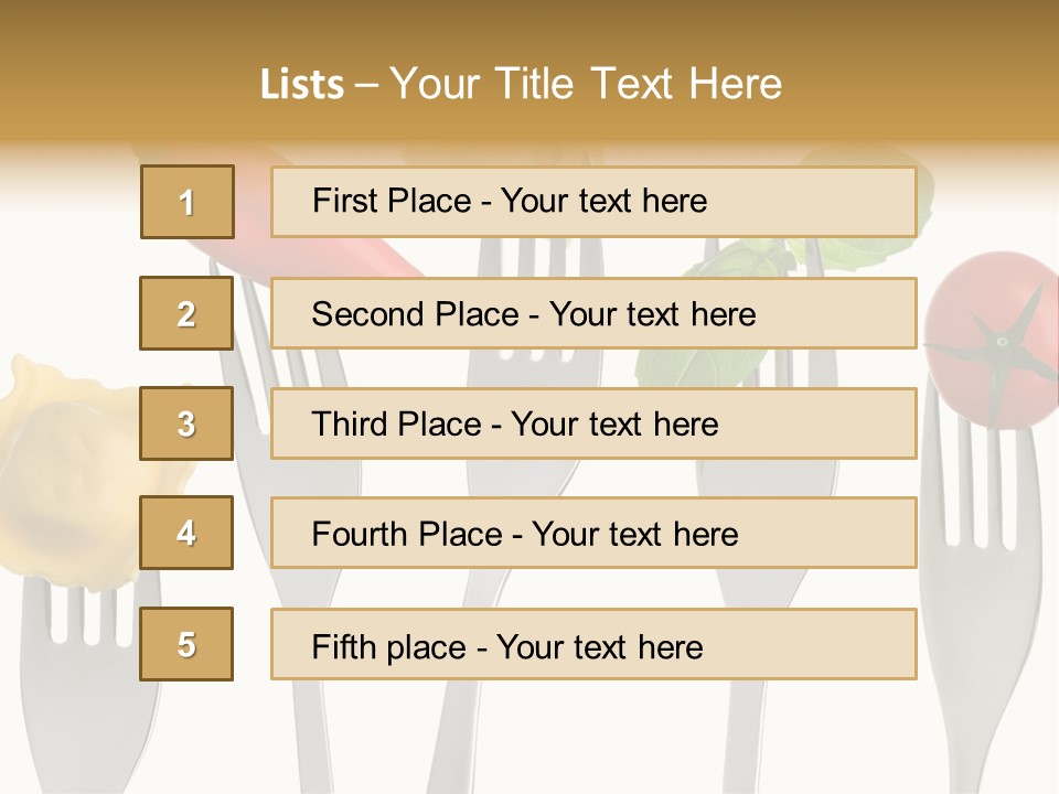 Fork Protein Carbohydrates PowerPoint Template