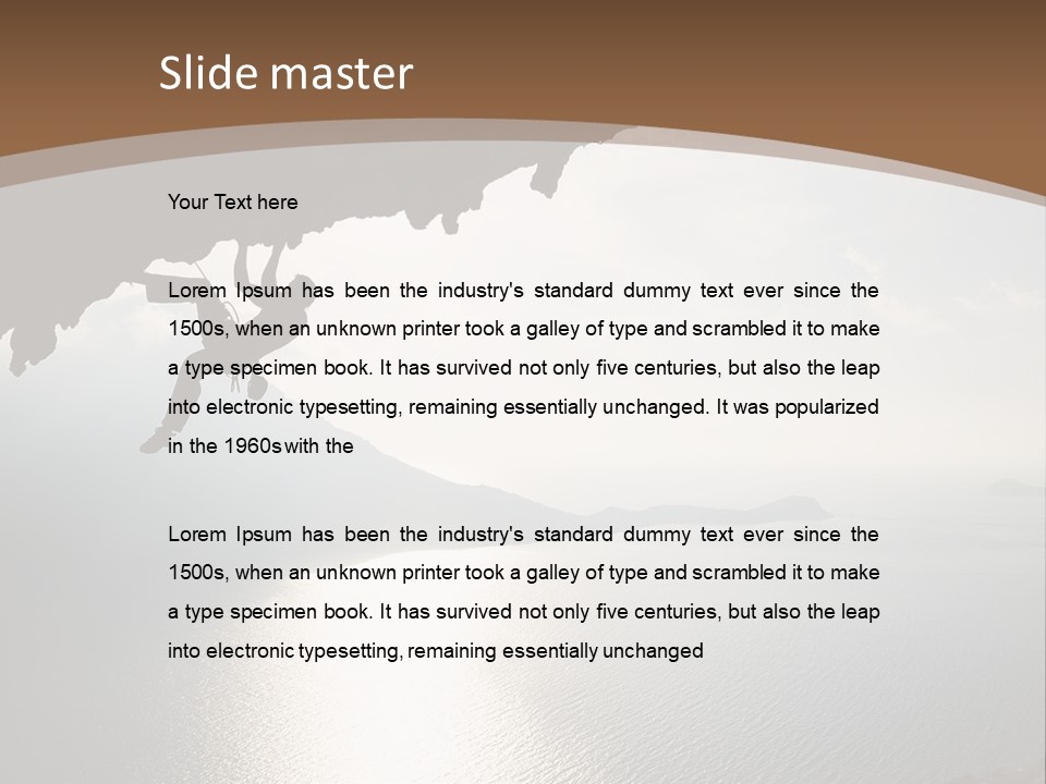 Water Rock Overhanging PowerPoint Template