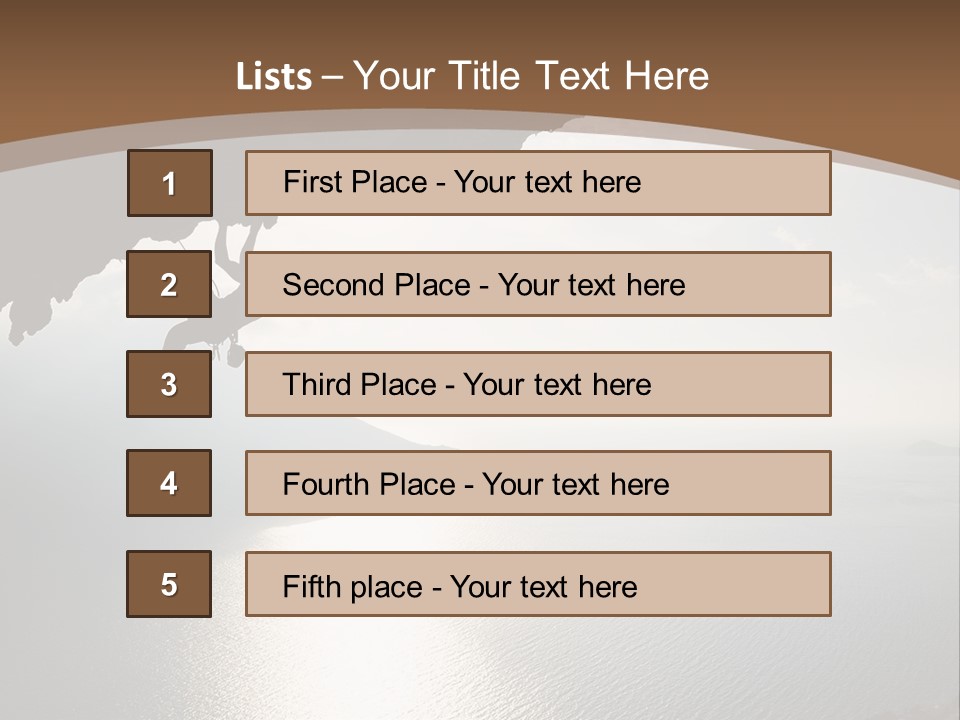 Water Rock Overhanging PowerPoint Template