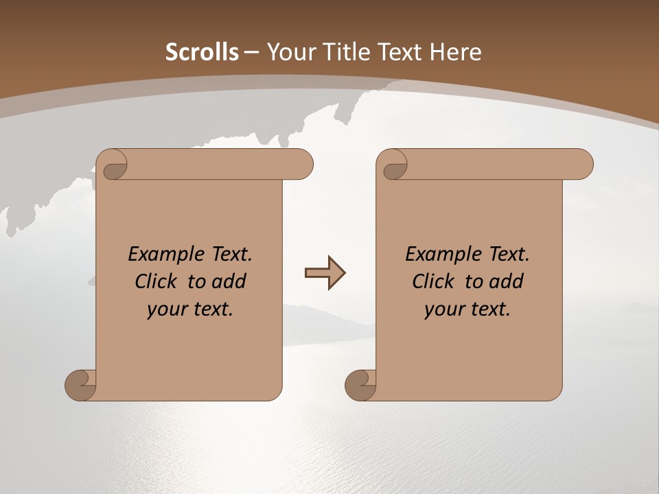 Water Rock Overhanging PowerPoint Template
