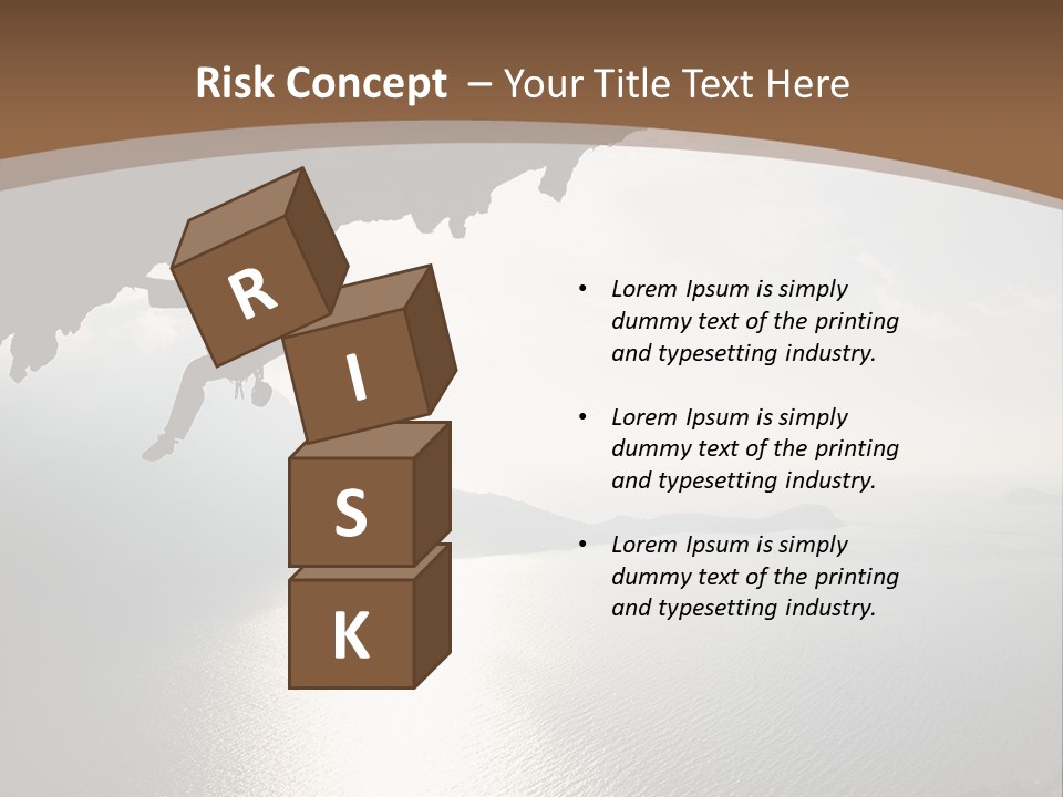 Water Rock Overhanging PowerPoint Template