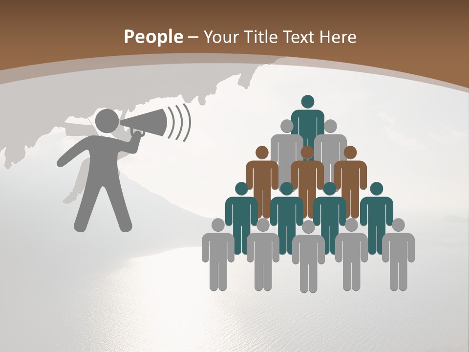 Water Rock Overhanging PowerPoint Template