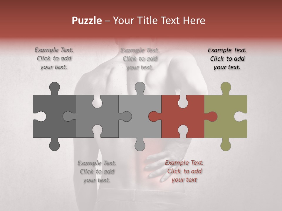 A Man Holding His Back With His Hands On His Hip PowerPoint Template