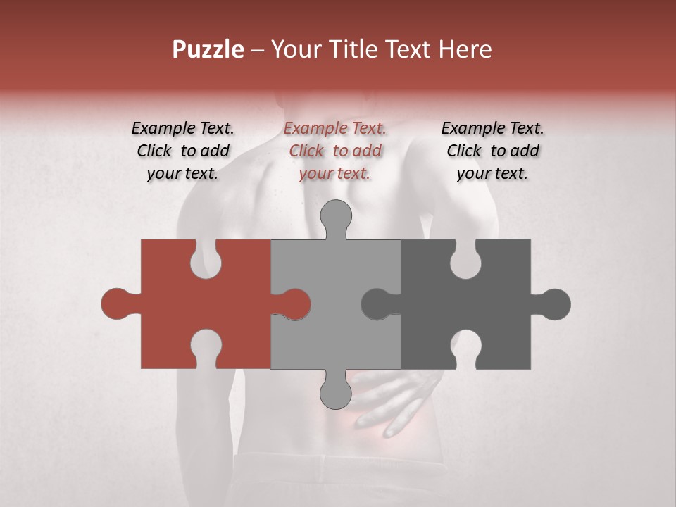 A Man Holding His Back With His Hands On His Hip PowerPoint Template