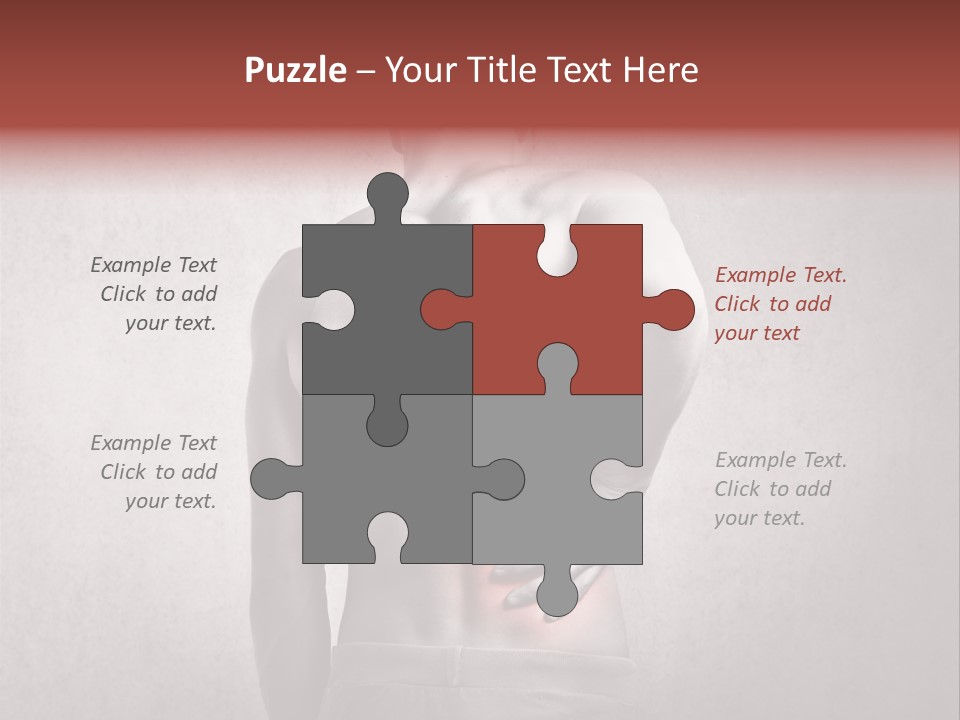 A Man Holding His Back With His Hands On His Hip PowerPoint Template