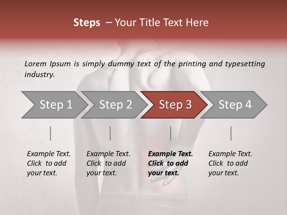 A Man Holding His Back With His Hands On His Hip PowerPoint Template