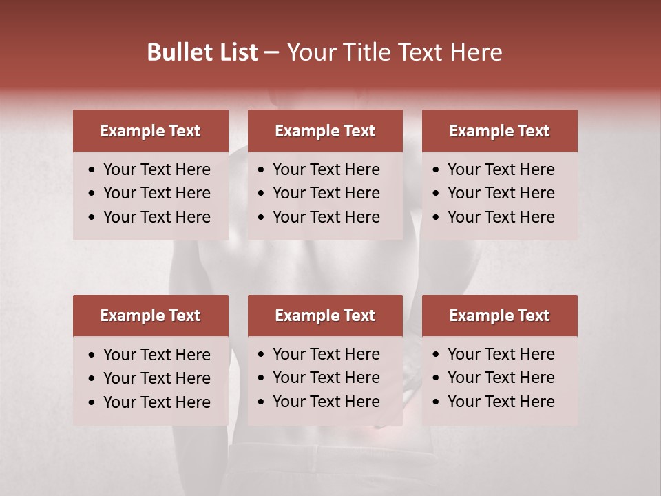 A Man Holding His Back With His Hands On His Hip PowerPoint Template